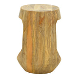 Masă laterală cu design practic Lenora, Stil Modern, Lemn de Mango Solid, Alb - Negru, 33x45 cm - NATURAL