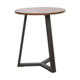 Masa laterala Trepolo cu functie multifunctionala, metal Negru și Lemn, Nuc, 45x52 cm