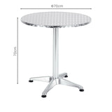 Masa Lazo crom aluminiu, D70x70 cm