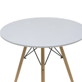 Masa living MDF, Alb, 80x80x73 cm