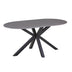 Masa Makrey ceramica marmura gri metal, negru, 160x90x75 cm