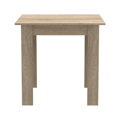 Masa Manka I, Sonoma deschis - Alb, 80x80x77 cm