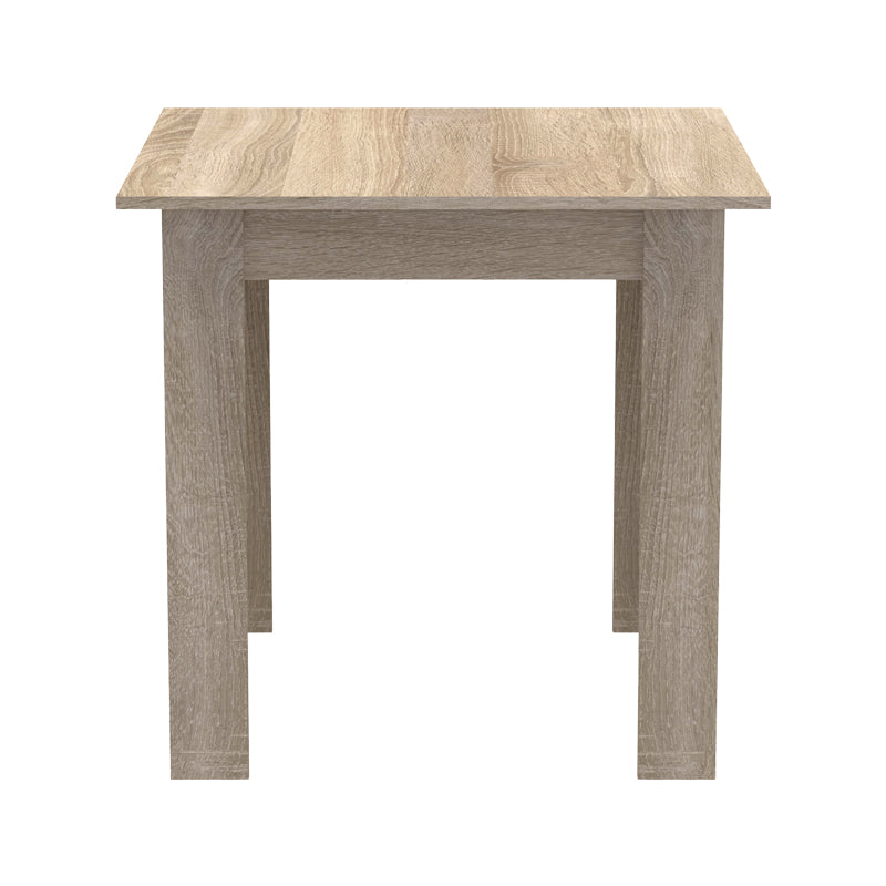 Masa Manka I, Sonoma deschis - Alb, 80x80x77 cm - Stejar