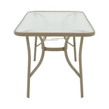 Masa metalica Ensure, Sampanie, Auriu, 140x80x70 cm