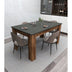 masa dining Masă Mikas Bucatarie Elegant cu Loc de Depozitare, Anthracite, Nuc deschis, 145 x 77 x 88 cm