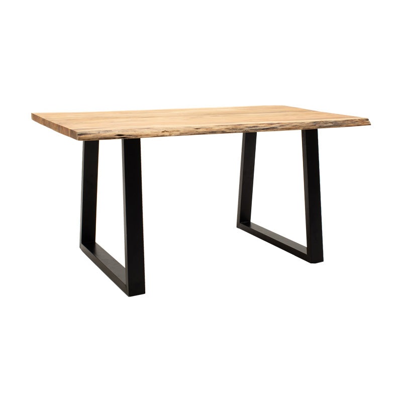 Masa Miles din lemn de acacia solid cu grosimea de 4-4cm, Natural, 160x90x76 cm