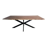 Masa Miles din lemn de salcam solid cu grosimea de 4-4 cm, Natural, 180x90x76 cm