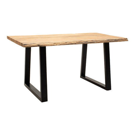 Masa Miles Slim Boho, Lemn de salcam, Grosime 4 cm, Natural, 200x96x76 cm