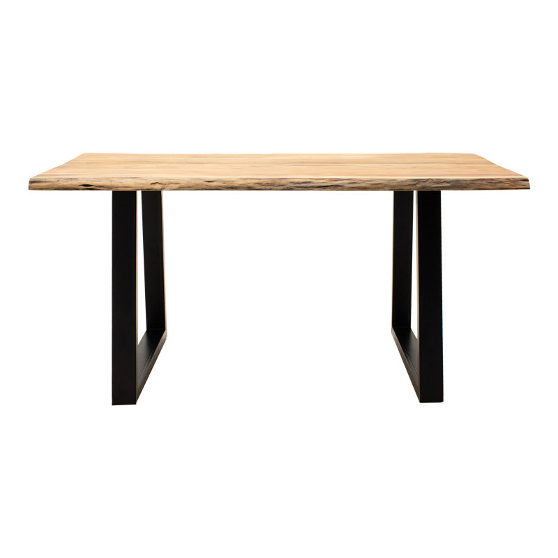 Masa Miles Slim Boho, Lemn de salcam, Grosime 4 cm, Natural, 200x96x76 cm