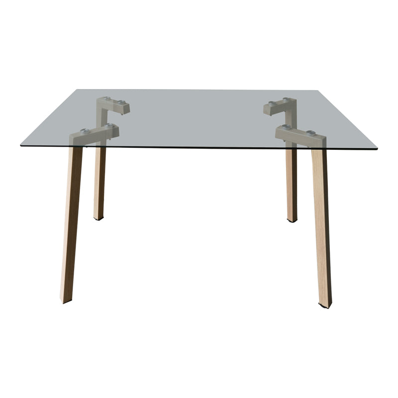 Masa moderna cu blat din sticla Titta, Natural, 120x70x75 cm