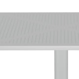 Masă modernă cu design perforat Groovy, Polipropilenă, Alb, 60x60x76 cm