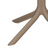 Masă Modernă Groovy cu Design Perforat, Cappuccino, 60x60x76 cm