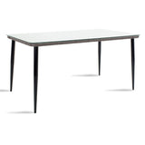 Masa Naoki metal sticla, Gri - Natural, 160x90x78 cm - Masa Naoki metal sticla, Gri - Natural, 160x90x78 cm - 140-000004