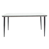 Masa Naoki metal sticla, Gri - Natural, 160x90x78 cm - Gri