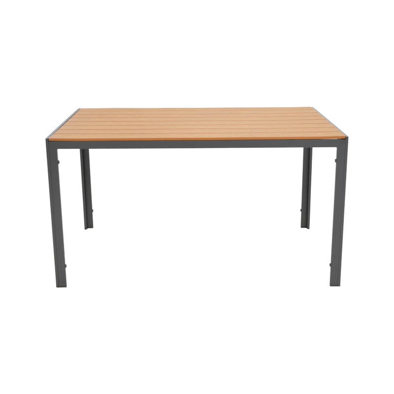 Masa Nares aluminiu alb-plywood Natural 140x80x73 cm, 80x140 cm - Antracit