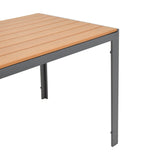 Masa Nares aluminiu alb-plywood Natural 140x80x73 cm, 80x140 cm - Antracit