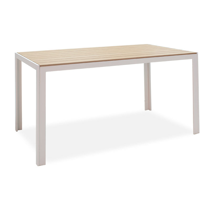 Masa Nares aluminiu alb-plywood Natural 140x80x73 cm, 80x140 cm - Masa Nares aluminiu alb-plywood Natural 140x80x73 cm, 80x140 cm