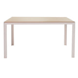 Masa Nares aluminiu alb-plywood Natural 140x80x73 cm, 80x140 cm - Natural