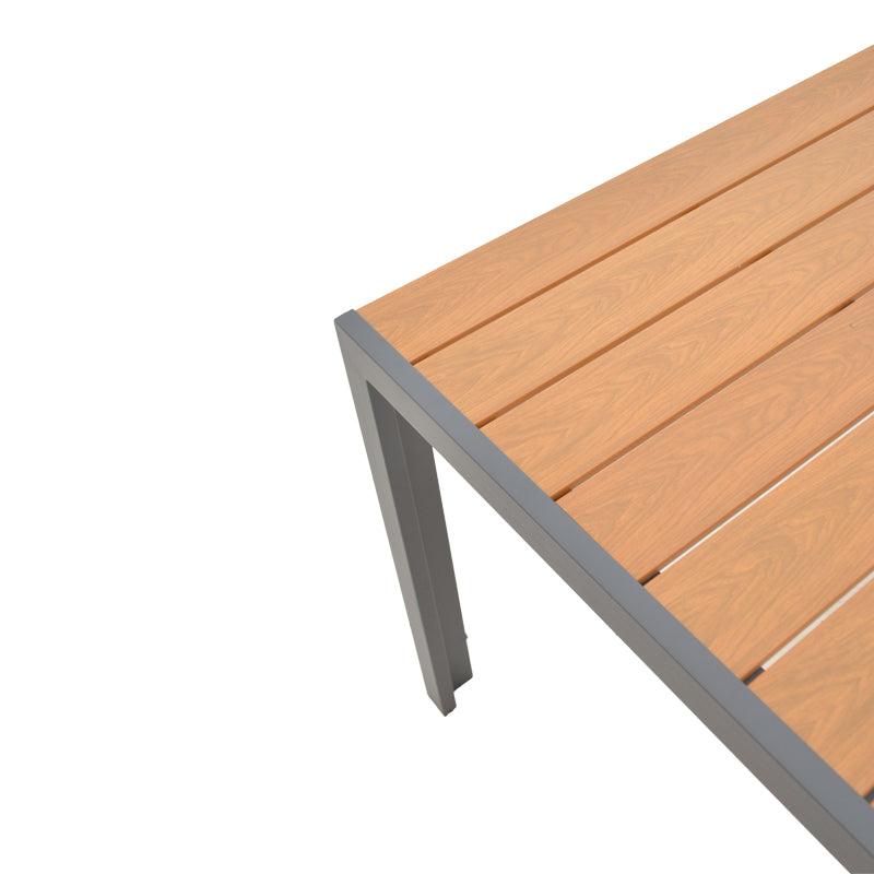 Masa Nares aluminiu placaj, Alb - Antracit, 180x90x72 cm - Antracit