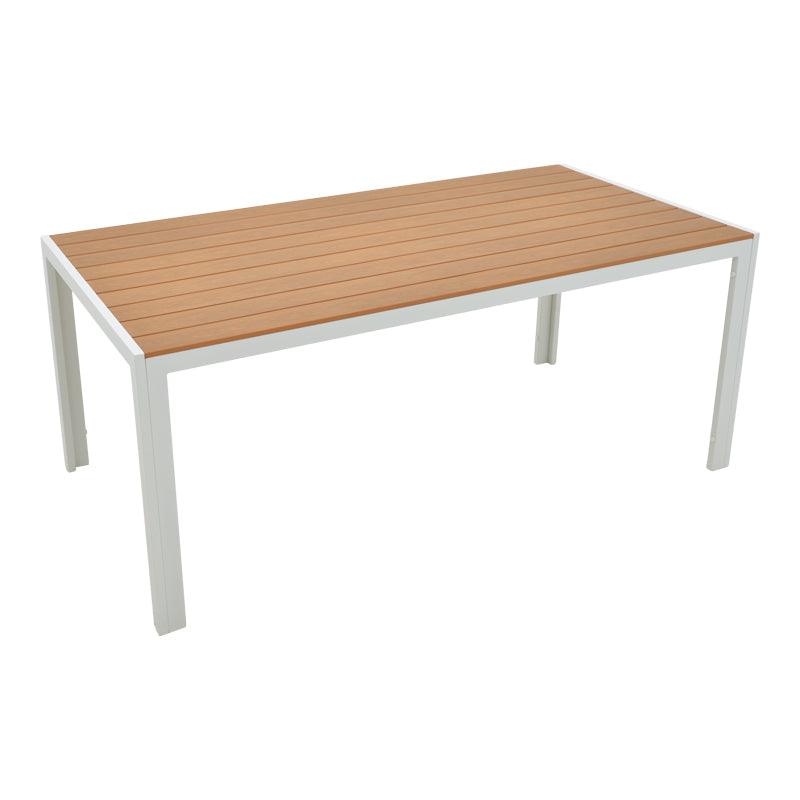 Masa Nares aluminiu placaj, Alb - Antracit, 180x90x72 cm - Alb