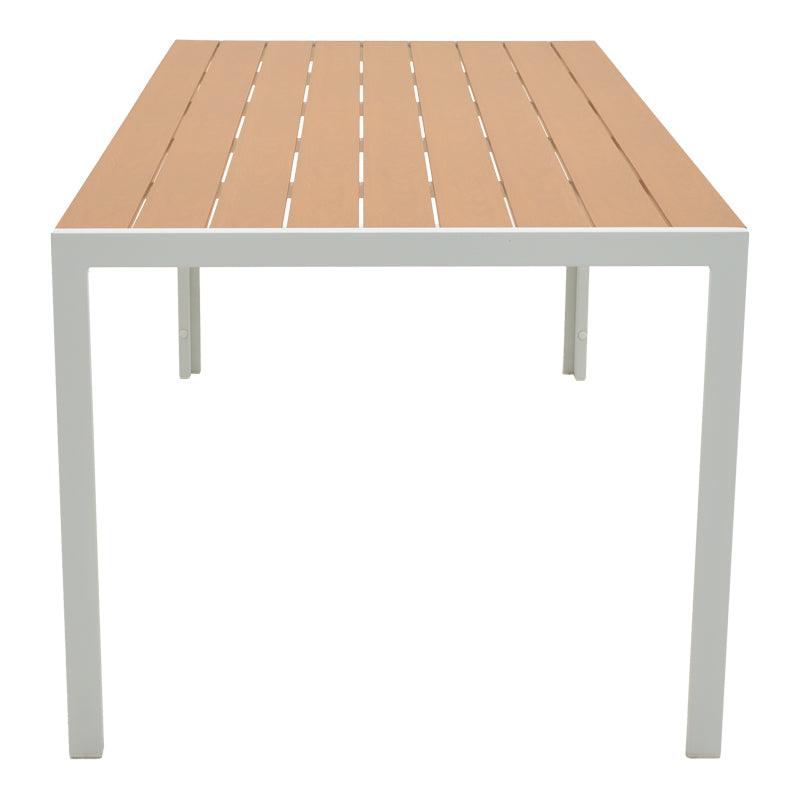 Masa Nares aluminiu placaj, Alb - Antracit, 180x90x72 cm - Alb