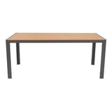 Masa Nares aluminiu placaj, Alb - Antracit, 180x90x72 cm - Antracit