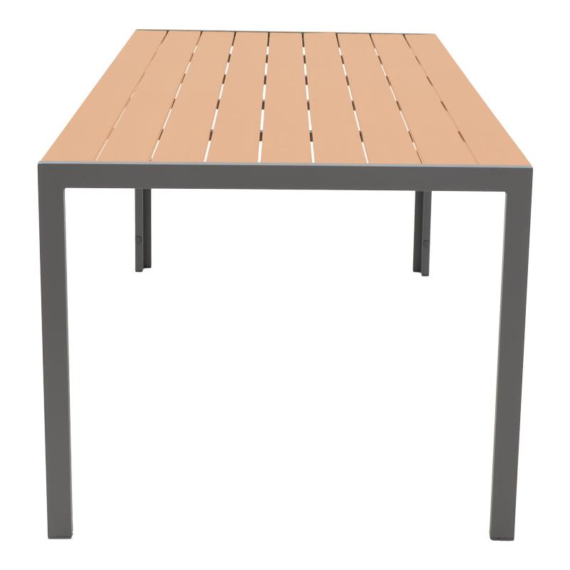 Masa Nares aluminiu placaj, Alb - Antracit, 180x90x72 cm - Antracit