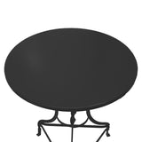 Masa Noah, Metal, D70x72 cm - Negru