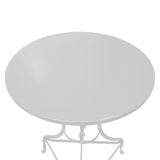 Masa Noah alb Stejar metalica, D58x72 cm - Alb