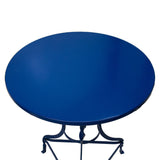 Masa Noah alb Stejar metalica, D58x72 cm - Albastru