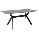 Masa Olivet, neagra, 180x90x75 cm
