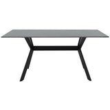 Masa Olivet, neagra, 180x90x75 cm