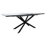 Masa Palan Extensibila, Negru - Alb Gri, 200x80x77 cm