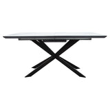 Masa Palan Extensibila, Negru - Alb Gri, 200x80x77 cm