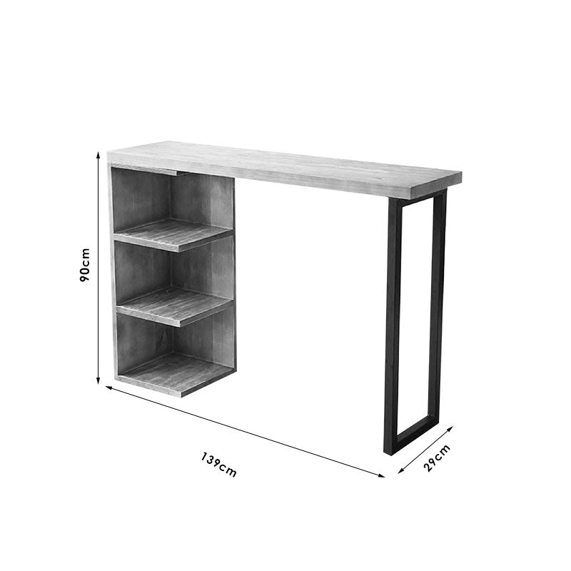Masa pentru bar, Collins, lemn Natural de pin, 35mm, 139x29x90 cm