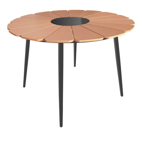 Masa Pinap, Aluminiu si placaj, D110x74 cm