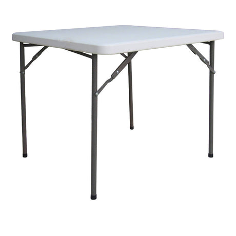 Masa pliabila catering cu functie de confort, durabil, Alb, 80x80x74 cm