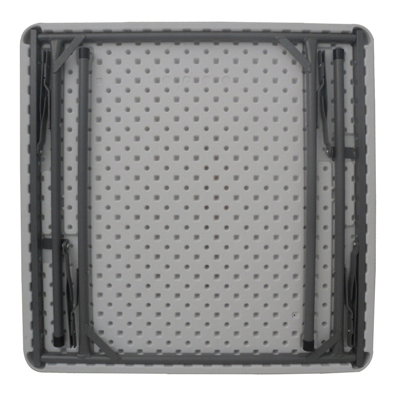 Masa pliabila catering cu functie de confort, durabil, Alb, 80x80x74 cm