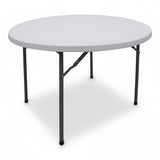 Masa pliabila catering cu functie de confort, rotunda, durabil, alba, D120x74 cm