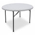 Masa pliabila catering cu functie de confort, rotunda, durabil, alba, D120x74 cm