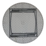 Masa pliabila catering cu functie de confort, rotunda, durabil, alba, D120x74 cm