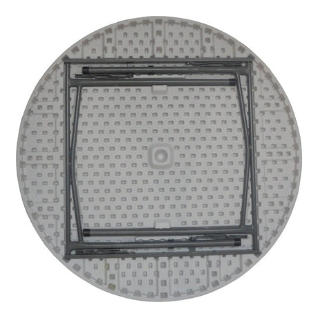 Masa pliabila catering cu functie de confort, rotunda, durabil, alba, D120x74 cm