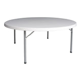 Masa pliabila catering cu functie de valiza, plastic, Alb, 180x74 cm
