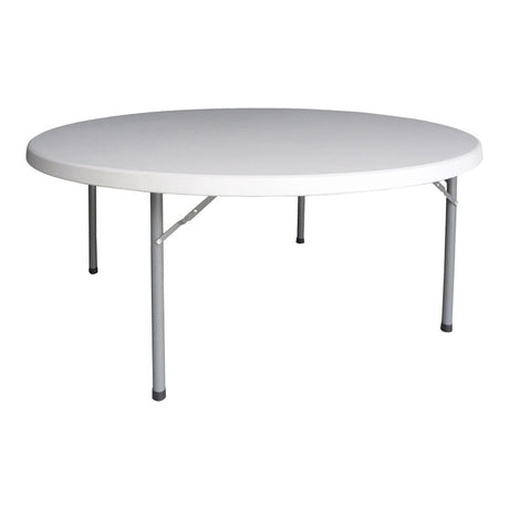 Masa pliabila catering cu functie de valiza, plastic, Alb, 180x74 cm