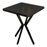 Masa Prestone, marmura neagra-metal, 70x70x75 cm - Masa Prestone, marmura neagra-metal, 70x70x75 cm