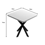 Masa Prestone melamina, alb, 70x70x75 cm