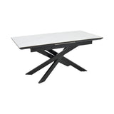 Masa Ragemi, MDF gri-negru metal, 160-200x90x75 cm