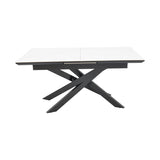 Masa Ragemi, MDF gri-negru metal, 160-200x90x75 cm