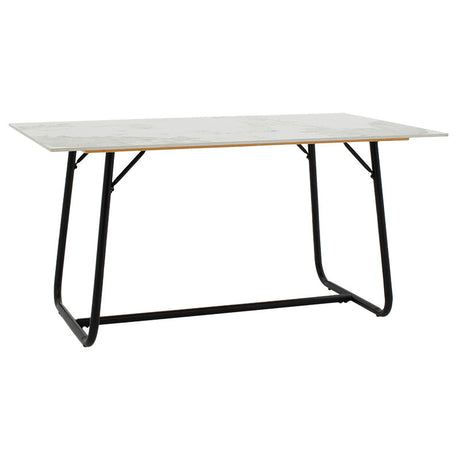 Masa Revello alba, neagra, 150x90x75 cm