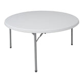 Masa rotunda catering-conferinta Comfort, Lemn, Alb, D150x74 cm